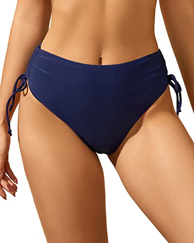 Stylish High Cut Swimwear Bottom Full Coverage High Cut Bikini Bottom for Women
