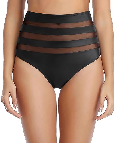 Retro High Waist Cheeky Bikini Bottom