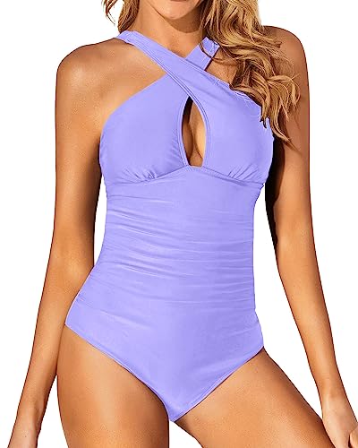 One Piece Front Cross Bathing Suits