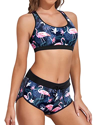 Sporty Racerback Bikini Swimsuits for Girls Two Piece Athletic Swimwea –  Tempt Me