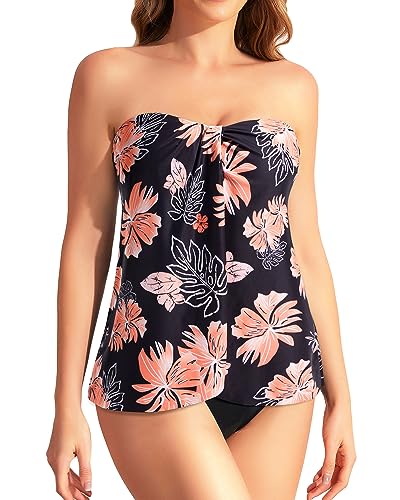 Two Piece Tummy Control Tankini Bathing Suits
