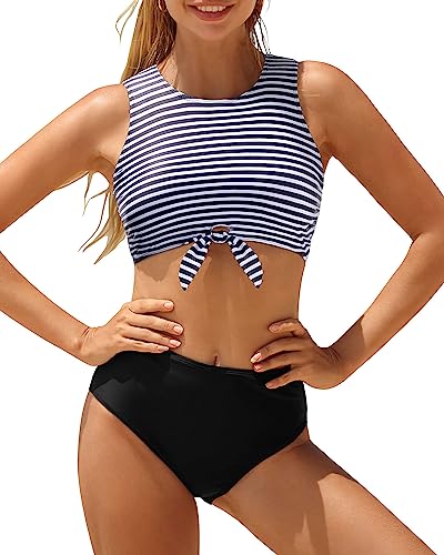 Women High Waisted Tummy Control Swimsuit Bathing Suit 2 Piece