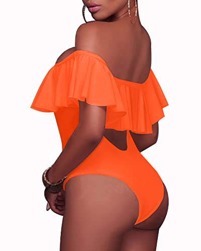 Red off best sale the shoulder swimsuit