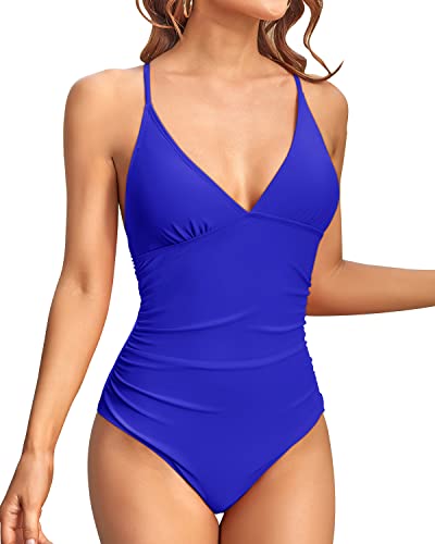 Tummy Control Bathing Suits Sexy Design For Women-Royal Blue