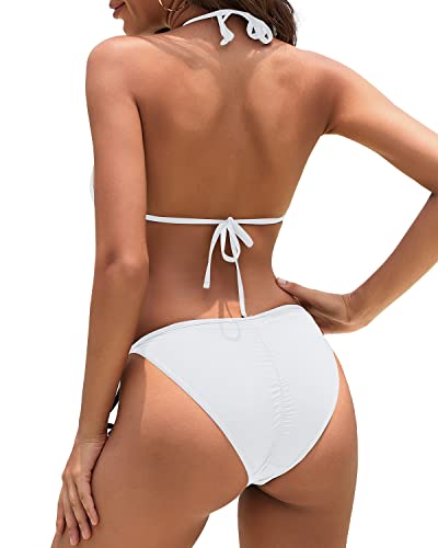 Thong Bikini Sets for Women Two Piece Swimsuit V Neck Push Up Triangle Top  with High Waisted Shorts Bathing Suit Best Bathing Suits For Small Chest  Bikini Swimsuit For Juniors Yj Top
