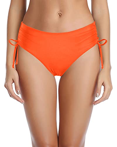 Seamless Full Coverage Basic Bikini Bottom-Neon Orange