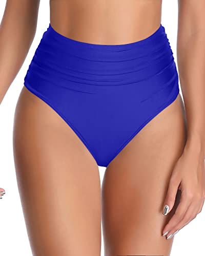 Ladies' Tummy Control Swim Bottom Full Coverage Bathing Suit Bottom-Royal Blue