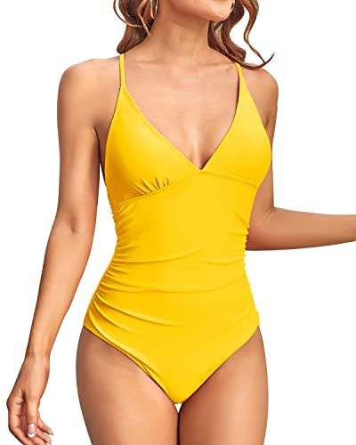 Feminine Charm Swimsuits Maximum Freedom For Women-Neon Yellow